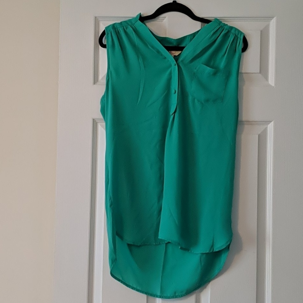 Teal sleeveless tunic
